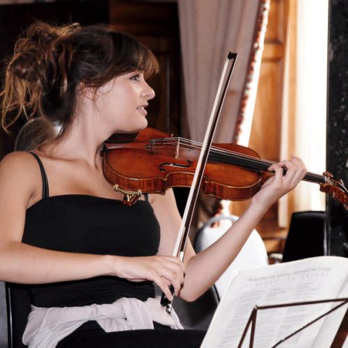 Nicola Benedetti in rehearsal