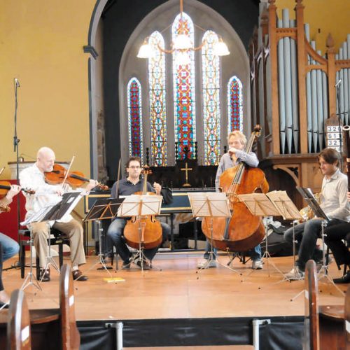 Rehearsing in St Brendan’s Church