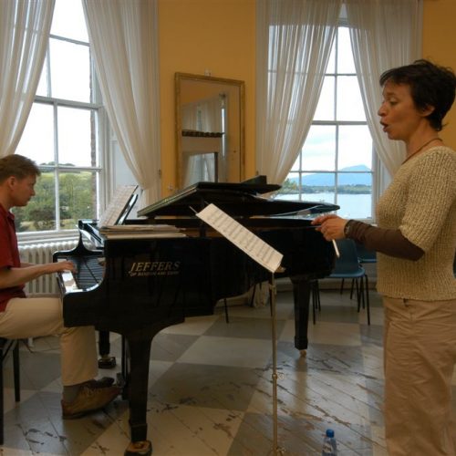 Yuri Serov and Charlotte Riedijk in rehearsa