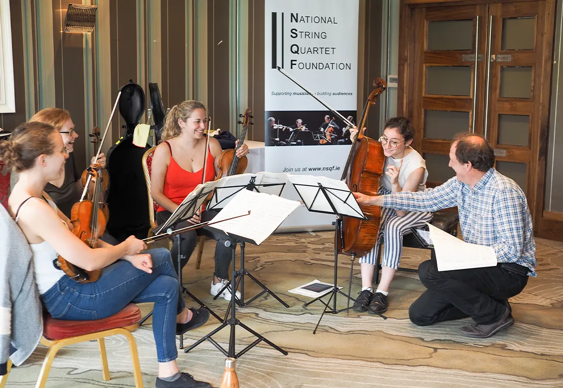 Echea Quartet masterclass with Christopher Marwood credit Ben Russell