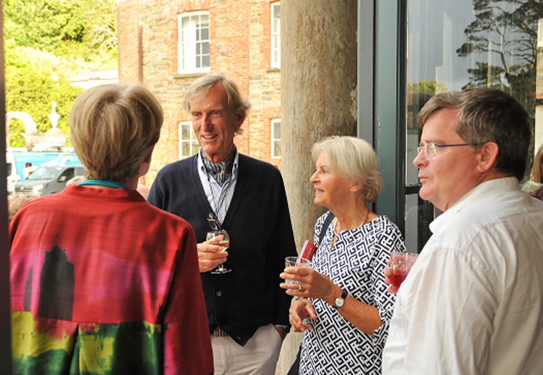 Group Gathered with drinks