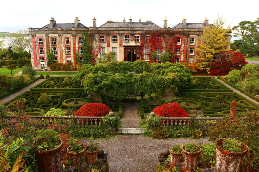 Front lawn of Bantry House's renowned gardens overlooks Whiddy Island and the magnificent waters of Bantry Bay