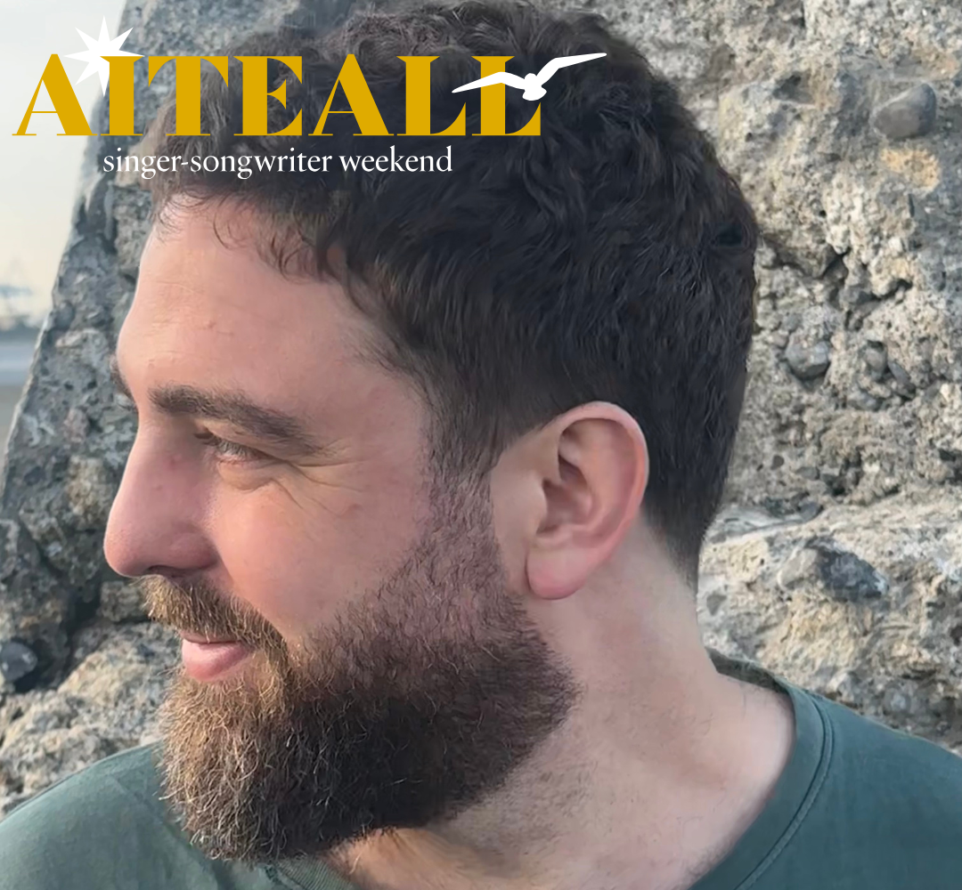 Close up portrait of Eoghan with the Aiteall logo in corner