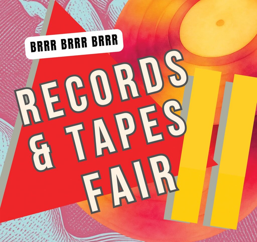 BRRR logo for record fair, bright colours
